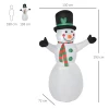 Sneeuwpop Kerstdecoratie Kerstdecoratie, Inclusief Ventilator, Kleurrijke LED's, Zelfopblazend 1, M, Veelkleurig 3