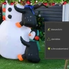 Sneeuwpop Kerstdecoratie Voor Buiten Met Blazer, Kleurrijke LED's, Zelfopblazend 1,4 M, Meerkleurig 4