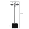 Solar Light Tuinlamp 3-kops Lamp Met Bloempot Voet Waterdicht RVS 60 X 55 X 189 Cm 3