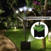 Solar Light Tuinlamp 3-kops Lamp Met Bloempot Voet Waterdicht RVS 60 X 55 X 189 Cm 7