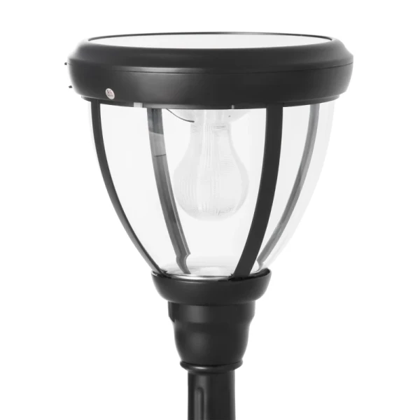 Solar Tuinlantaarn Tuinpadverlichting Met 31 LED 150 Lumen 3000K Aluminium Gehard Glas Zwart 26 X 26 X 130 Cm 8