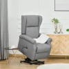 Sta-opstoel TV-stoel Met Opstahulp Elektrische Ligfunctie Linnengrijs 72,5 X 94 X 109cm 2