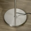 Staande Lamp Met 3 Glazen Lampenkappen, E 27, Voetschakelaar, Zilver + Wit 8