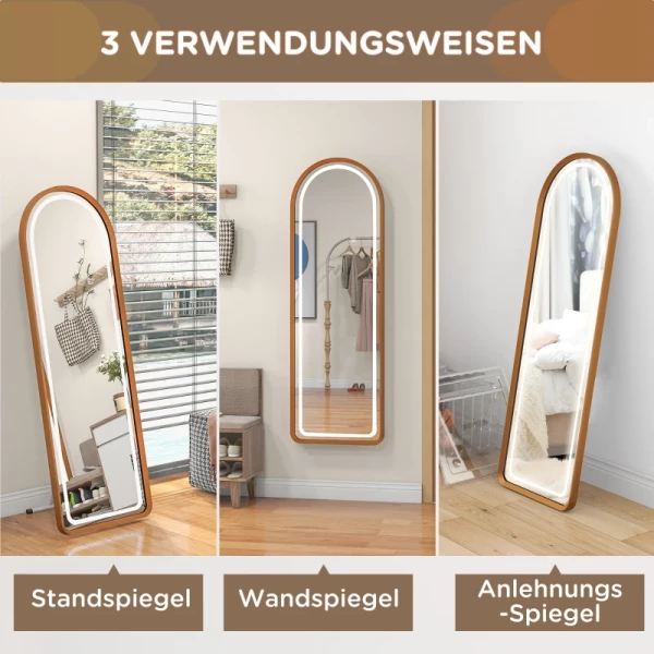 Staande Spiegel Wandspiegel Volspiegel Inclusief Wandmontage, 50 X 4 X 151,5 Cm, Zwart 7