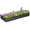 Stalen Verhoogd Bed Open Bodem Eenvoudige Montage 95L X 90,5W X 29,8H Cm Grijs 10