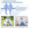 Tipi, Speeltent Voor Kinderen Inclusief Vloermat En Kussen, Blauw + Wit, 120 X 120 X 155 Cm 4