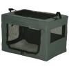 Transportbox, Opvouwbaar, 3 Ingangen, Binnenkussen, Voor Honden En Katten Tot 4 Kg/40 Cm, Grijs 1