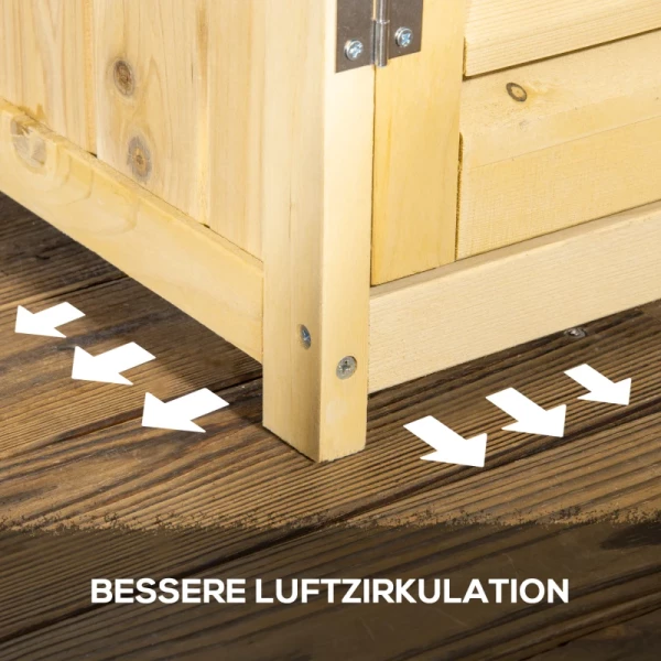 Tuinkast, Houten Gereedschapsschuur, Gereedschapshuis Met Asfaltdak, Lamellendeur, Gereedschapskast, Schuur, Tuin, 4 Vakken, Naturel, 87 X 46,5 X 160 Cm 7