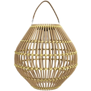 Tuinlamp Op Zonne-energie Tuinlamp Op Zonne-energie PE Rotan Boho Design 31cm X 31cm X 32cm Geel 1