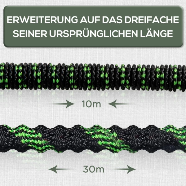 Tuinslang Flexibel 30 M Met 10 Functies Sproeikop Waterslang Met 1/2 Inch & 3/4 Inch Aansluiting Slang Rekbaar Voor Autowassen Irrigatie 4