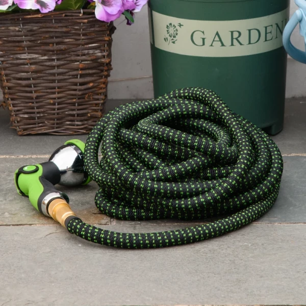 Tuinslang Flexibel 30 M Met 10 Functies Sproeikop Waterslang Met 1/2 Inch & 3/4 Inch Aansluiting Slang Rekbaar Voor Autowassen Irrigatie 8