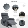 TV Fauteuil Met Massagefunctie Fauteuil Met Opstahulp Afstandsbediening Elektrische Verwarming Ligfunctie Polyester Stof Metaal Donkergrijs 79 X 97 X 103 Cm 4