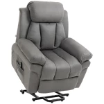 TV-fauteuil Met Opstahulp, Relaxfauteuil. Met Uitklapbare Voetsteun, Inclusief Afstandsbediening, Grijs