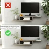 TV-lowboard Ophangbord Multimedia Wandplank Tv-rek Multimediaconsole Voor Woonkamer Slaapkamer Spaanplaat Cementgrijs 152,4 X 29,8 X 21 Cm 5