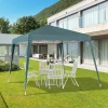 Vouwpaviljoen 2,4x2,4m Paviljoenvouwtent Met UV-bescherming, Partytent Inclusief Draagtas Voor Tuin, Balkon, Staalgroen 2