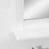 Wandspiegel Met 1 Plank, Modern Design, Ruimtebesparend MDF-glas Wit 8