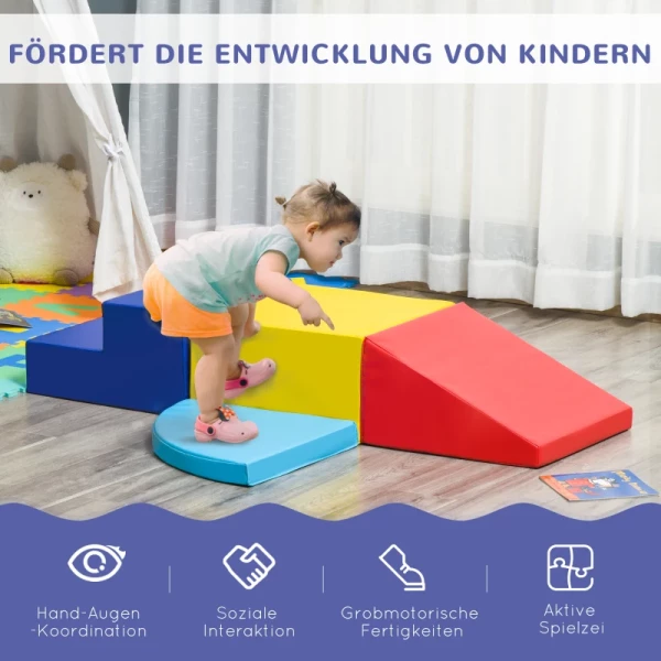 Zachte Bouwstenen 4 Stuks Schuimbouwstenen Gigantische Bouwstenen Constructiespeelgoed Voor 12 Tot 36 Maanden Kinderen Kunstleer Veelkleurig 4