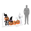Zelfopblazende Halloween-decoratie Halloween-pompoen, Inclusief Geeblse, 2,55 X 0,40 X 1,30 M, Oranje + Zwart + Wit 3