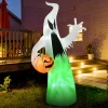Zelfopblazende Spookgeest LED Verlichte Halloween Decoratie Polyester Wit 95 X 45 X 180 Cm 2