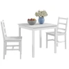 3-delige Eetgroep, Zitgroep, Tafel Met Stoelen, Massief Hout, Wit 10