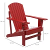 Andirondack Tuinstoel Tuinstoel Buitenfauteuil, 72 Cm X 97 Cm X 92 Cm, Rood 3