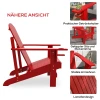 Andirondack Tuinstoel Tuinstoel Buitenfauteuil, 72 Cm X 97 Cm X 92 Cm, Rood 5