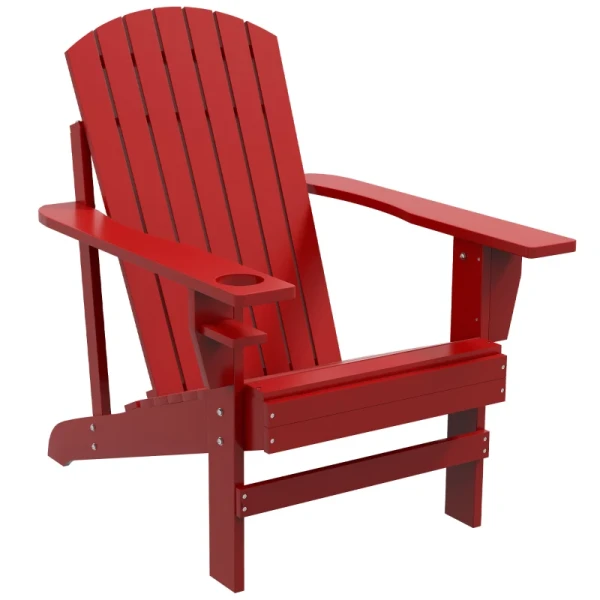 Andirondack Tuinstoel Tuinstoel Buitenfauteuil, 72 Cm X 97 Cm X 92 Cm, Rood 1