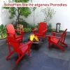 Andirondack Tuinstoel Tuinstoel Buitenfauteuil, 72 Cm X 97 Cm X 92 Cm, Rood 8