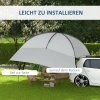 Autoluifel Carport Voertuigluifel Weerbestendig 300 Cm X 262 Cm X 260 Cm Lichtgrijs 5