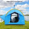 Autotent Kampeertent, 3 Deuren, Weerbestendig, 239cm X 210cm X 210cm, Oranje + Blauw 5