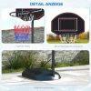 Basketbalstandaard, In Hoogte Verstelbaar, Robuust, 1,7-2,3 M Mandhoogte, Stalen Frame, Zwart 7