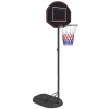 Basketbalstandaard, In Hoogte Verstelbaar, Robuust, 1,7-2,3 M Mandhoogte, Stalen Frame, Zwart 10