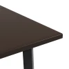 Buiteneettafel Met Parasolgat, Metalen Frame, 100x100x72 Cm, Bruin/zwart 9