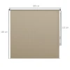 Buitenrolgordijn, Plafond-/wandmontage, Handslinger, Buiten, Aluminium Frame, 183 X 185 Cm, Beige 3