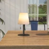 Bureaulamp Bedlampje Tafellamp, LED-verlichting, 2 Helderheidsniveaus, 16 X 16x 30 Cm, Zwart + Wit 2