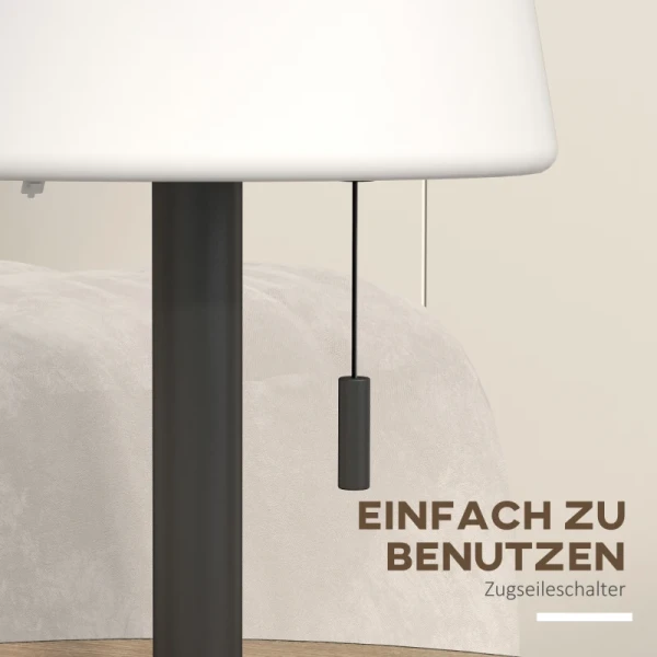 Bureaulamp Bedlampje Tafellamp, LED-verlichting, 2 Helderheidsniveaus, 16 X 16x 30 Cm, Zwart + Wit 7