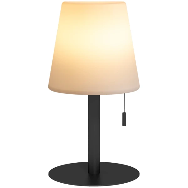 Bureaulamp Bedlampje Tafellamp, LED-verlichting, 2 Helderheidsniveaus, 16 X 16x 30 Cm, Zwart + Wit 10