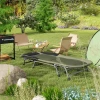 Campingligstoel, Campingbedje, Veldbed, 200 X 85 X 40-55 Cm, Groen 9