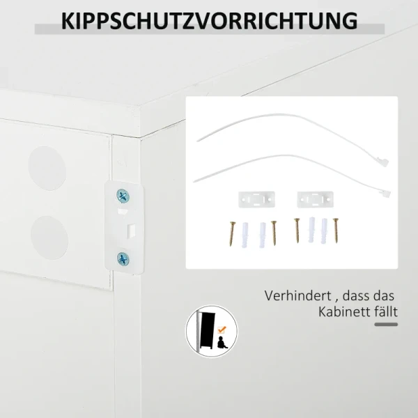 Dressoirladekast, 2 Laden, Push-click, 117 Cm X 36 Cm X 74 Cm, Wit 7