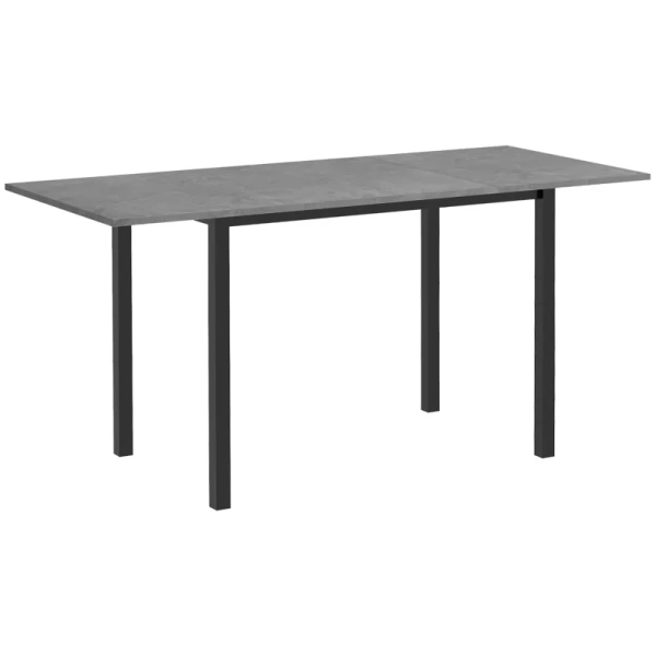 Eetkamertafel, Keukentafel, Uitschuifbaar, Voor 6 Personen, 160x70, Donkergrijs 10