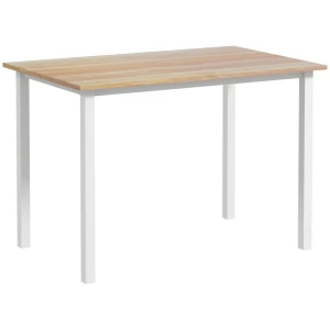 Eettafel Voor 6 Personen, Keukentafel, Uitklapbaar, Klaptafel, Bruin + Wit 1