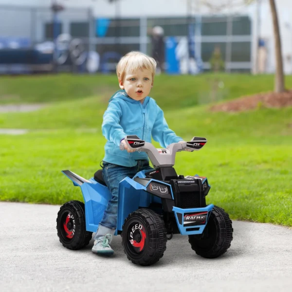 Elektrische Kinderquad, 2,5 Km/u, Vooruit En Achteruit, Voor 18-36 Maanden, Blauw 2