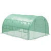 Foliekas, Broeikas, Inloop, Gaasraam, Metalen Frame, 4x3x2m, Groen 1