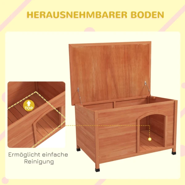 Hondenhut Houten Hondenhut XXL, 100 Cm X 65,5 Cm X 68 Cm, Bruin + Groen 4