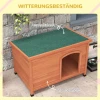 Hondenhut Houten Hondenhut XXL, 100 Cm X 65,5 Cm X 68 Cm, Bruin + Groen 5