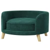 Hondenmand, Hondensofa, Dierensofa, Eucalyptushout, 68 X 68 X 35 Cm, Groen 1