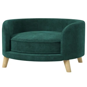 Hondenmand, Hondensofa, Dierensofa, Eucalyptushout, 68 X 68 X 35 Cm, Groen 1