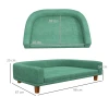 Hondenmand, Hondensofa, Dierensofa, Eucolyptushout, 98 X 67 X 25 Cm, Groen 3