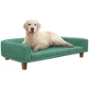 Hondenmand, Hondensofa, Dierensofa, Eucolyptushout, 98 X 67 X 25 Cm, Groen 10