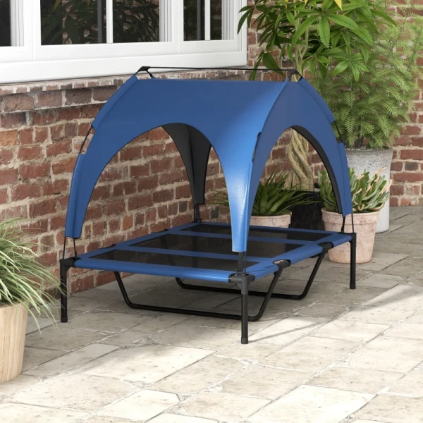 Hondenmand Outdoor Hondenmand, Weerbestendig, Verhoogd Frame, 106 X 76 X 94 Cm, Donkerblauw 9